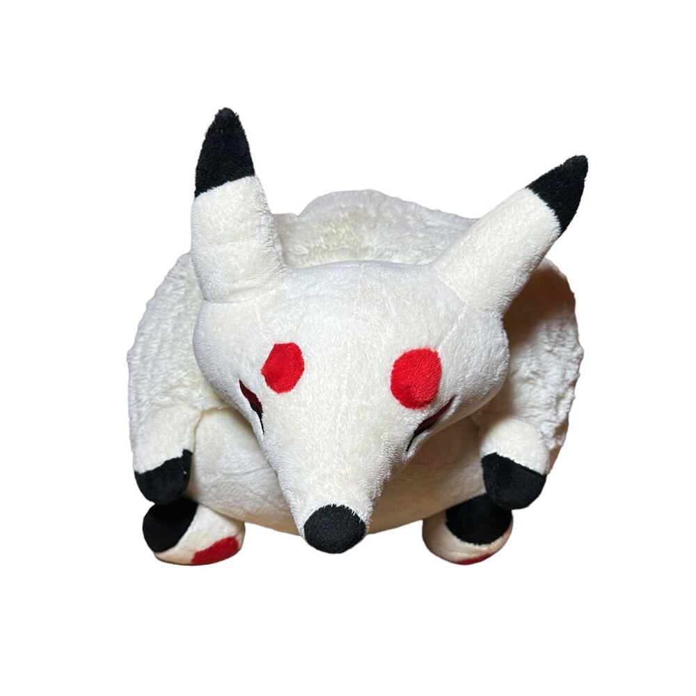 RARE Squishable Kitsune Fox Plush 30" HUGE red white 3 tails 2014 RETIRED